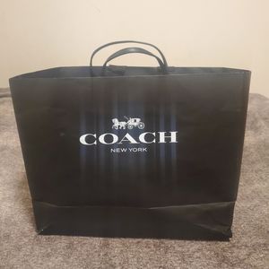 Black Pebble Leather Coach Tote